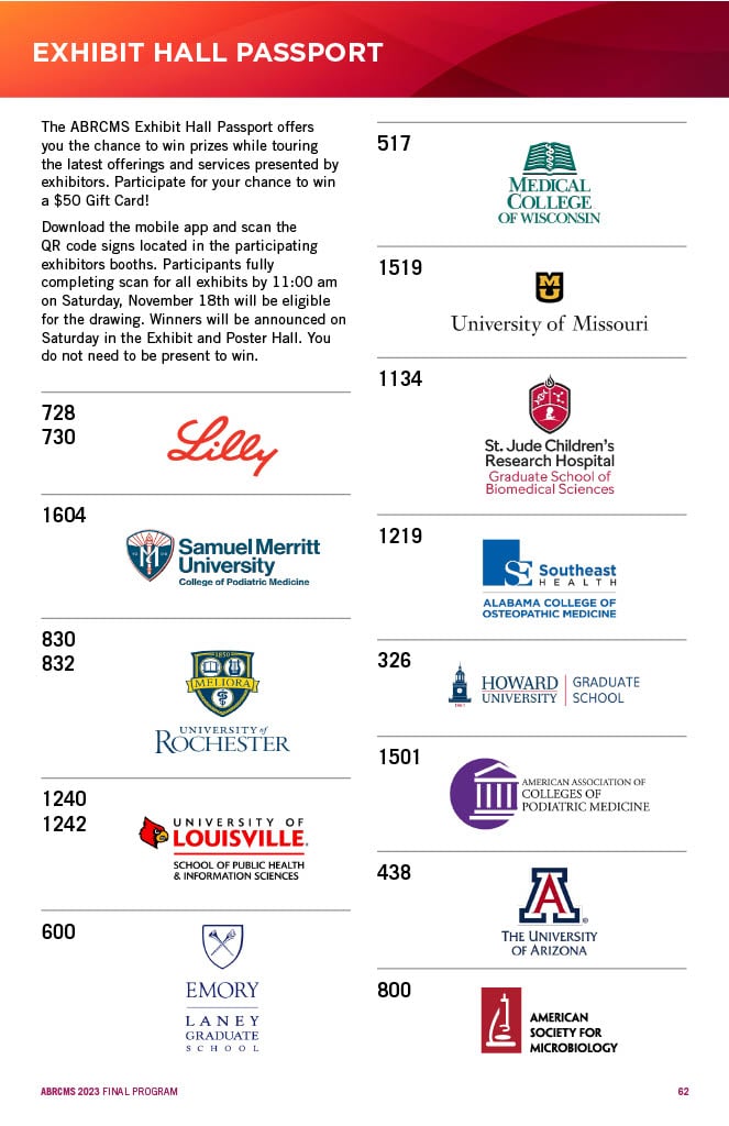 Sponsorship and Advertising Opportunities ABRCMS EXHIBIT & SPONSORSHIP PROSPECTUS 2024